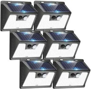 Solar Lights Outdoor Motion Sensor, 6 Pack 140 LED Solar Powered Fence Light Waterproof, 3 Modes Security Wall Lighting for Outside Yard Deck Garden Solar Lights Outdoor Motion Sensor, 6 Pack 140 LED Solar Powered Fence Light Waterproof, 3 Modes Security Wall Lighting for Outside Yard Deck Garden