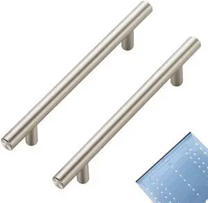Brushed Nickel Cabinet Pulls, Cabinet Handles, 5 Inch CC, 30 Pack | Stainless Steel Pulls, Mounting Template Included, Long Bar Grip, For Kitchen Drawers, Cabinets, Cupboards, Hardware Updates Brushed Nickel Cabinet Pulls, Cabinet Handles, 5 Inch CC, 30 Pack | Stainless Steel Pulls, Mounting Template Included, Long Bar Grip, For Kitchen Drawers, Cabinets, Cupboards, Hardware Updates