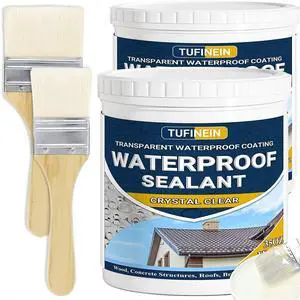 Waterproof Sealant 70oz Clear, Transparent Waterproof Coating Water-Based Invisible Agent Roofs, Walls, Garden, Terraces Indoor & Outdoor Waterproof Sealant 70oz Clear, Transparent Waterproof Coating Water-Based Invisible Agent Roofs, Walls, Garden, Terraces Indoor & Outdoor