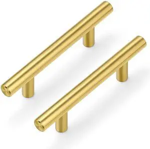 30Pack 3''Hole Centers Gold Cabinet Handles-Brushed Brass Cabinet Pulls Gold Dresser Drawer Pulls-Stainless Steel Door Hardware for Kitchen Bathroom Bedroom Furniture-5''Overall Length 30Pack 3''Hole Centers Gold Cabinet Handles-Brushed Brass Cabinet Pulls Gold Dresser Drawer Pulls-Stainless Steel Door Hardware for Kitchen Bathroom Bedroom Furniture-5''Overall Length