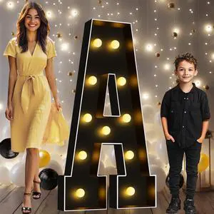 4FT Marquee Light Up Letters, Black Large Letter A Party Decorations | LED Marquee Letters 4 Feet Tall, Black Giant Mosaic Letters Gift for Boys Men Birthday Anniversary Wedding Decoration 4FT Marquee Light Up Letters, Black Large Letter A Party Decorations | LED Marquee Letters 4 Feet Tall, Black Giant Mosaic Letters Gift for Boys Men Birthday Anniversary Wedding Decoration