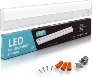 Hardwired LED Under Cabinet Task Lighting - 16 Watt, 24", Dimmable, CRI>90, 5000K (Day Light), Wide Body, Long Lasting Metal Base with Frost Lens Under Counter Light for Kitchen Hardwired LED Under Cabinet Task Lighting - 16 Watt, 24", Dimmable, CRI>90, 5000K (Day Light), Wide Body, Long Lasting Metal Base with Frost Lens Under Counter Light for Kitchen