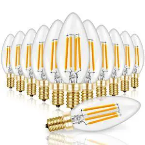 Candelabra Light Bulbs 60W Eq, 2700K Dimmable, E12 LED Bulb 12 PCS | 90+CRI, 550LM, UL Listed, Soft Warm White Chandelier Light Bulbs, 6W B11, Candle Light Bulbs Candelabra Light Bulbs 60W Eq, 2700K Dimmable, E12 LED Bulb 12 PCS | 90+CRI, 550LM, UL Listed, Soft Warm White Chandelier Light Bulbs, 6W B11, Candle Light Bulbs