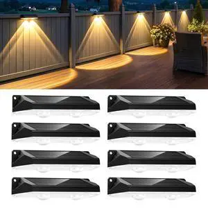 8 Pack Solar Fence Lights Outdoor, 3000/4000/6000K/RGB 12 Modes | Fence Lights Solar Powered, 11 Colors, IP65 Waterproof, for Outside Backyard, Deck, Step, Wall, Yard, Patio, Pool, Railing 8 Pack Solar Fence Lights Outdoor, 3000/4000/6000K/RGB 12 Modes | Fence Lights Solar Powered, 11 Colors, IP65 Waterproof, for Outside Backyard, Deck, Step, Wall, Yard, Patio, Pool, Railing
