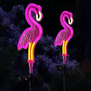 Flamingo Solar Lights Outdoor Decor, Solar Pink Flamingos Outdoor for Yard Decorations,Pink Neon Solar Flamingo Garden Lights for Outside,Pathways,Patio or Lawn Decor,Gifts for Mom(2Pack) Flamingo Solar Lights Outdoor Decor, Solar Pink Flamingos Outdoor for Yard Decorations,Pink Neon Solar Flamingo Garden Lights for Outside,Pathways,Patio or Lawn Decor,Gifts for Mom(2Pack)