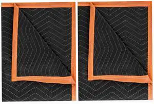 Large Moving Blankets 80 * 72in Heavy Duty Packing Blankets for Furniture Moving Shipping Wrapping Quilted Furniture Pads for Moving, Padded Mover Blankets (Black) 2pack Large Moving Blankets 80 * 72in Heavy Duty Packing Blankets for Furniture Moving Shipping Wrapping Quilted Furniture Pads for Moving, Padded Mover Blankets (Black) 2pack