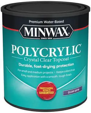 63333444 Polycrylic Protective Finish, Satin, Clear, 1 Quart 63333444 Polycrylic Protective Finish, Satin, Clear, 1 Quart