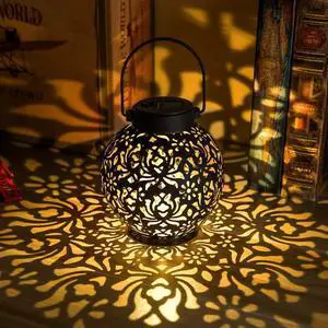 2 Pack Solar Hanging Lantern Lights, Metal Outdoor Decorative Lamp, Black | Perfect for Gardens, Patios, Courtyards, Lawns & Tabletops 2 Pack Solar Hanging Lantern Lights, Metal Outdoor Decorative Lamp, Black | Perfect for Gardens, Patios, Courtyards, Lawns & Tabletops