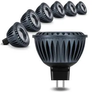MR16 LED Light Blub, 5W 2700K Warm White 450 Lumens Dimmable, Aluminum Housing, Low Voltage 12V Input,GU5.3 bi-pin Light Bulbs for Landscape &Accent Lighting, Indoor/Outdoor Use,6-Pack MR16 LED Light Blub, 5W 2700K Warm White 450 Lumens Dimmable, Aluminum Housing, Low Voltage 12V Input,GU5.3 bi-pin Light Bulbs for Landscape &Accent Lighting, Indoor/Outdoor Use,6-Pack