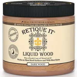 New and Improved Formula Liquid Wood Coatings - Stainable Primer - Paint It Then Stain it (Dark Wood, Medium) New and Improved Formula Liquid Wood Coatings - Stainable Primer - Paint It Then Stain it (Dark Wood, Medium)