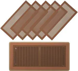 Extra Strong Magnetic Air Vent Screen Cover for Floor 5-Pack (5'' x 11'', Brown) Extra Strong Magnetic Air Vent Screen Cover for Floor 5-Pack (5'' x 11'', Brown)