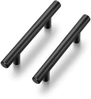 Matte Black Cabinet Handles Round Drawer Pulls 6 Inch 30 Pack | 6"Length with 3.75" Hole Center, Stainless Steel, Smooth Touch, Kitchen Cabinet Hardware, For Cupboards, Dressers, Cabinets Matte Black Cabinet Handles Round Drawer Pulls 6 Inch 30 Pack | 6"Length with 3.75" Hole Center, Stainless Steel, Smooth Touch, Kitchen Cabinet Hardware, For Cupboards, Dressers, Cabinets