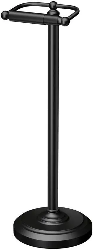 1436MX Toilet Paper Holder Stand, Weighted Base, Matte Black, Freestanding Bathroom Floor Stand, 22 Inch 1436MX Toilet Paper Holder Stand, Weighted Base, Matte Black, Freestanding Bathroom Floor Stand, 22 Inch