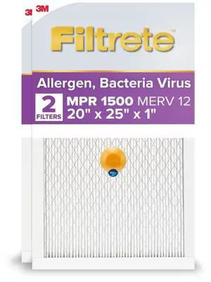 20x25x1 AC Furnace SMART Air Filter, MERV 12, MPR 1500, Track Filter Life With Bluetooth Enabled Sensor, CERTIFIED asthma & allergy friendly, 2-Pack (Actual Size 19.719x24.688x0.78 in) 20x25x1 AC Furnace SMART Air Filter, MERV 12, MPR 1500, Track Filter Life With Bluetooth Enabled Sensor, CERTIFIED asthma & allergy friendly, 2-Pack (Actual Size 19.719x24.688x0.78 in)