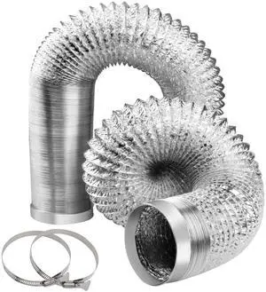 4-Inch Dryer Vent Hose 26FT, Flexible Aluminum Duct with 2 Clamps, Heavy-Duty Four Layer Protection for HVAC Ventilation and Exhaust 4-Inch Dryer Vent Hose 26FT, Flexible Aluminum Duct with 2 Clamps, Heavy-Duty Four Layer Protection for HVAC Ventilation and Exhaust
