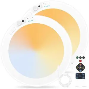 2Pack Rechargeable Magnetic Ceiling Light/Shower Light with Remote | Motion Sensor, Wireless, Power Indicator, Waterproof, Battery-Powered LED, 3 Color, Dimmable, Closet, Pantry, Hallway, Patio 2Pack Rechargeable Magnetic Ceiling Light/Shower Light with Remote | Motion Sensor, Wireless, Power Indicator, Waterproof, Battery-Powered LED, 3 Color, Dimmable, Closet, Pantry, Hallway, Patio