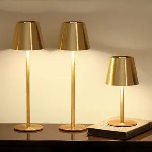 3 Pack Cordless Table Lamp, Portable Battery Operated Lamp with 3 Color Temps and Stepless Dimming, Rechargeable Table Lamp for Dinner, Desk, Cafe, Outdoor (Brushed Gold) 3 Pack Cordless Table Lamp, Portable Battery Operated Lamp with 3 Color Temps and Stepless Dimming, Rechargeable Table Lamp for Dinner, Desk, Cafe, Outdoor (Brushed Gold)