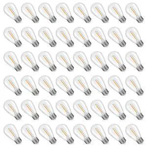 S14 Replacement LED Light Bulbs, 1W S14 LED Bulbs, Outdoor String Lights | Shatterproof & Waterproof S14 LED Bulbs, E26 Base Patio LED Light Bulbs, Warm White 2200K Plastic 70LM Non-Dimmable 48 Pack S14 Replacement LED Light Bulbs, 1W S14 LED Bulbs, Outdoor String Lights | Shatterproof & Waterproof S14 LED Bulbs, E26 Base Patio LED Light Bulbs, Warm White 2200K Plastic 70LM Non-Dimmable 48 Pack