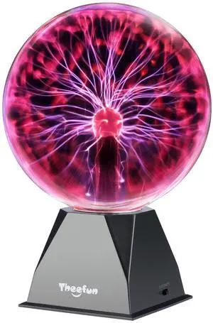 Plasma Ball 8 Inch Plasma Lamp Touch & Sound Sensitive Plasma Globe | Red Electric Lightning Novelty Light for Parties, Home, Prop, Room Decoration Plasma Ball 8 Inch Plasma Lamp Touch & Sound Sensitive Plasma Globe | Red Electric Lightning Novelty Light for Parties, Home, Prop, Room Decoration