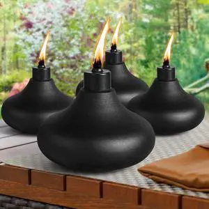 4 Pack Table Top Torches, 24.5oz Citronella Torches for Outside, Decorative Tabletop Lantern for Yard, Patio, Deck, Garden, Party, Landscape 4 Pack Table Top Torches, 24.5oz Citronella Torches for Outside, Decorative Tabletop Lantern for Yard, Patio, Deck, Garden, Party, Landscape