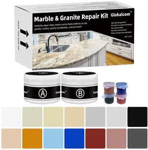 Marble and Granite Repair kit for Porcelain Stone and Quartz Countertops | Tile repair kit for Chips Dents Cracks holes Scratchs, Fix Chipped Edges Corners, Reattaches or rebuilds Missing Pieces Marble and Granite Repair kit for Porcelain Stone and Quartz Countertops | Tile repair kit for Chips Dents Cracks holes Scratchs, Fix Chipped Edges Corners, Reattaches or rebuilds Missing Pieces