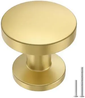 10 Pack Brushed Brass Cabinet Knobs Round Gold Drawer Knobs Kitchen Cabinet Handles Solid Zinc Alloy Pulls for Bathroom Dresser Hardware 10 Pack Brushed Brass Cabinet Knobs Round Gold Drawer Knobs Kitchen Cabinet Handles Solid Zinc Alloy Pulls for Bathroom Dresser Hardware
