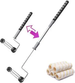6pcs House Paint Roller Kit, 9 inch Extendable Roller Frame with 5 Microfiber Roller Covers 1/2" Nap, Adjustable Painting Roller (18" - 36") for Walls, Ceilings, Floor, Home Painting Supplies 6pcs House Paint Roller Kit, 9 inch Extendable Roller Frame with 5 Microfiber Roller Covers 1/2" Nap, Adjustable Painting Roller (18" - 36") for Walls, Ceilings, Floor, Home Painting Supplies