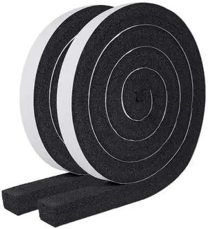Foam Weather Stripping Door Seal 1 Inch W x 1 Inch T x 13 FT | Foam Tape Strip with Strong Adhesive and High Resilience Air Conditioner Foam Insulation for Windows, AC, 6.5ft X 2 Rolls Foam Weather Stripping Door Seal 1 Inch W x 1 Inch T x 13 FT | Foam Tape Strip with Strong Adhesive and High Resilience Air Conditioner Foam Insulation for Windows, AC, 6.5ft X 2 Rolls