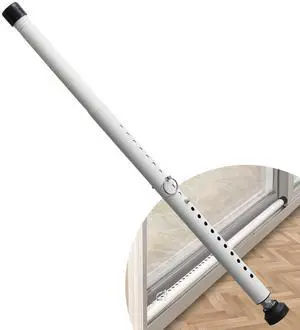 Sliding Door Security Bar, 17.7-50.5inch Heavy Duty Adjustable Sliding Patio Door Lock Bar with Rubber Tips,Diameter 1inch Window Security Bar for Home Apartment Travel Children Women (White) Sliding Door Security Bar, 17.7-50.5inch Heavy Duty Adjustable Sliding Patio Door Lock Bar with Rubber Tips,Diameter 1inch Window Security Bar for Home Apartment Travel Children Women (White)