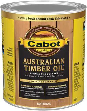 Australian Timber Oil, Natural, 1 Quart Australian Timber Oil, Natural, 1 Quart