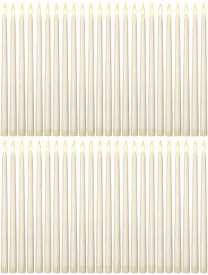 48 Pcs Flameless LED Taper Candles Battery Operated Candles Bulk Realistic LED Candlesticks Flickering for Wedding Church Party Home Decor(Ivory,11 Inch,Classic Style) 48 Pcs Flameless LED Taper Candles Battery Operated Candles Bulk Realistic LED Candlesticks Flickering for Wedding Church Party Home Decor(Ivory,11 Inch,Classic Style)