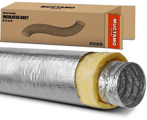 6 Inch 25 Feet R4.2 Insulated Flexible Duct | High-Efficiency Thermal Insulation | Suitable for Heating & Cooling 6 Inch 25 Feet R4.2 Insulated Flexible Duct | High-Efficiency Thermal Insulation | Suitable for Heating & Cooling