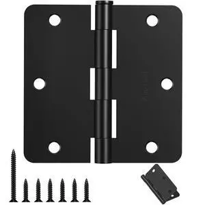Door Hinges Matte Black - 30 Pack Black Door Hinges 3.5 Inch Rounded Interior Door Hinge with 1/4" Radius Corners - Black Hinges for Doors 3 1/2 Inches Flat Iron Residential Door Hardware Door Hinges Matte Black - 30 Pack Black Door Hinges 3.5 Inch Rounded Interior Door Hinge with 1/4" Radius Corners - Black Hinges for Doors 3 1/2 Inches Flat Iron Residential Door Hardware