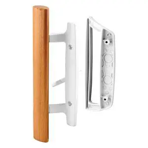 C 1204 Sliding Glass Door Handle Set Replace Old or Damaged Door Handles Quickly and Easily White Diecast, Mortise/Hook Style, Fits 3-15/16 In. Hole Spacing (1 Set) C 1204 Sliding Glass Door Handle Set Replace Old or Damaged Door Handles Quickly and Easily White Diecast, Mortise/Hook Style, Fits 3-15/16 In. Hole Spacing (1 Set)