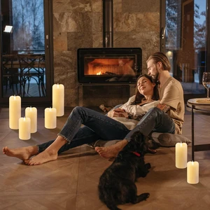 Flickering Flameless Candles with 3D Moving Flame, Last 1000+ Hours Battery Operated Candles with Timer, Ivory Real Wax Pillar Electric LED Candle for Wedding Christmas Party/3" x 7" Flickering Flameless Candles with 3D Moving Flame, Last 1000+ Hours Battery Operated Candles with Timer, Ivory Real Wax Pillar Electric LED Candle for Wedding Christmas Party/3" x 7"