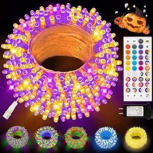 Color Changing Christmas String Lights Connectable, 66Ft 200 LED | 35 Colors Halloween String Lights Outdoor with Remote,Twinkle Light Plug In for Indoor Bedroom Party Xmas Tree Decor Color Changing Christmas String Lights Connectable, 66Ft 200 LED | 35 Colors Halloween String Lights Outdoor with Remote,Twinkle Light Plug In for Indoor Bedroom Party Xmas Tree Decor