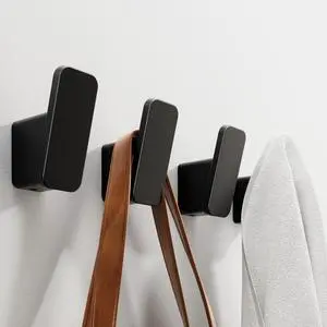 4-Pack Matte Black Towel Hook for Bathroom, Robe Coat Hook, Heavy Duty Wall Hooks for Hanging Bag Hat Mudroom Bedroom Shower Closet, Drill in Hanger Mount with Screw, Holder Back of Door Outdoor 4-Pack Matte Black Towel Hook for Bathroom, Robe Coat Hook, Heavy Duty Wall Hooks for Hanging Bag Hat Mudroom Bedroom Shower Closet, Drill in Hanger Mount with Screw, Holder Back of Door Outdoor