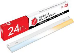 24 Inch Hardwired Under Cabinet Light, Dimmable 908 Lumens | 3 Color Temperatures from Soft White to Cool White Lighting, Linkable Under Cabinet Lighting for Kitchen ETL Listed 24 Inch Hardwired Under Cabinet Light, Dimmable 908 Lumens | 3 Color Temperatures from Soft White to Cool White Lighting, Linkable Under Cabinet Lighting for Kitchen ETL Listed