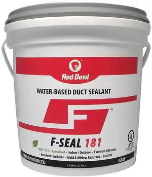 0841DX F-Seal 181 Duct Seal, Fiber Reinforced Water Based Duct Sealant, 1 Gallon, Gray, Made in USA 0841DX F-Seal 181 Duct Seal, Fiber Reinforced Water Based Duct Sealant, 1 Gallon, Gray, Made in USA