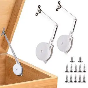 2 Pack | Toys Box Hinges Soft Close - HBL Lid Support Chest Hinges for Wooden Toy Box, Cedar, Storage Trunk & Benches, Made of Zinc Alloy, Safety & Heavy Duty 2 Pack | Toys Box Hinges Soft Close - HBL Lid Support Chest Hinges for Wooden Toy Box, Cedar, Storage Trunk & Benches, Made of Zinc Alloy, Safety & Heavy Duty