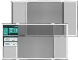 Expandable Window Screen, 15" H x 21.6" - 40" W, 2 Pack | Horizontal Adjustable Window Screens, Replacement Window Screens for House Windows Expandable Window Screen, 15" H x 21.6" - 40" W, 2 Pack | Horizontal Adjustable Window Screens, Replacement Window Screens for House Windows
