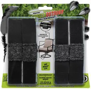 GorillaOutdoor Sled Base Chair Floor Protectors/Wrap Around Berber for Furniture with Tubular Legs and Bases (16 Pack) Wrap on Furniture Pads for Outdoor or Indoor Use Don't Scratch Your Deck GorillaOutdoor Sled Base Chair Floor Protectors/Wrap Around Berber for Furniture with Tubular Legs and Bases (16 Pack) Wrap on Furniture Pads for Outdoor or Indoor Use Don't Scratch Your Deck