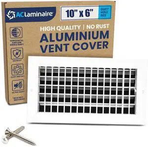 10" x 6" (Duct Hole Adjustable Vent Cover - HVAC Register Grille Aluminum 10" x 6" (Duct Hole Adjustable Vent Cover - HVAC Register Grille Aluminum