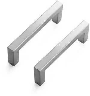 Brushed Nickel Square Solid Cabinet Handles, 3 Inch, 30 Pack | Slim Square Bar Design, Solid Zinc Alloy, Modern Style, Kitchen Cabinet Hardware for Cupboards, Drawers, Dressers Brushed Nickel Square Solid Cabinet Handles, 3 Inch, 30 Pack | Slim Square Bar Design, Solid Zinc Alloy, Modern Style, Kitchen Cabinet Hardware for Cupboards, Drawers, Dressers