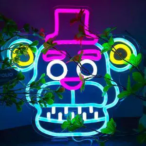 Fnaf Frendy Neon Sign for Wall DecorFive Nights LED Neon Lights for GameroomBirthdayChristmas Gifts for kids Fnaf Frendy Neon Sign for Wall DecorFive Nights LED Neon Lights for GameroomBirthdayChristmas Gifts for kids