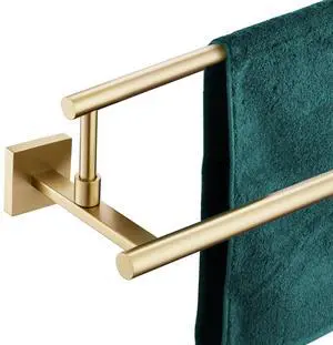 Bath Towel Bars 32-Inch Double Towel Rails Overlength Bathroom Racks for Cabinet Kitchen Brushed Gold Stainless Steel B5009BG-L32 Bath Towel Bars 32-Inch Double Towel Rails Overlength Bathroom Racks for Cabinet Kitchen Brushed Gold Stainless Steel B5009BG-L32
