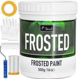 Frosted Glass Paint for Window - Window Privacy Paint, Waterproof & UV Resistant, Frosted Glass Spray, for Bathroom, Kitchen, Room, Sliding Door, 16oz (with tools) Frosted Glass Paint for Window - Window Privacy Paint, Waterproof & UV Resistant, Frosted Glass Spray, for Bathroom, Kitchen, Room, Sliding Door, 16oz (with tools)