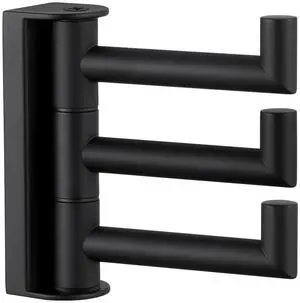 Swivel Towel Hook 3 Arms, Robe Coat Wall Hook, Matte Black | SUS304 Stainless Steel, Foldable Hand Bath Towel Holder for Bathroom Kitchen Closet, Sturdy Space Saver, Screws Mounted Swivel Towel Hook 3 Arms, Robe Coat Wall Hook, Matte Black | SUS304 Stainless Steel, Foldable Hand Bath Towel Holder for Bathroom Kitchen Closet, Sturdy Space Saver, Screws Mounted