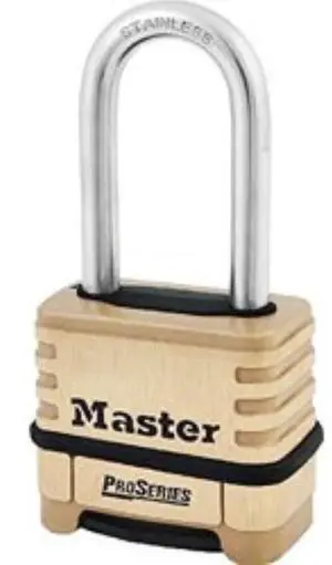 ProSeries Combination Padlock Commercial Grade Lock 1175LHSS | Heavy Duty Resettable Combination Padlock For Construction Sites, Gates, Tools, Storage, Fences, 2-1/4-inch Wide Brass Lock ProSeries Combination Padlock Commercial Grade Lock 1175LHSS | Heavy Duty Resettable Combination Padlock For Construction Sites, Gates, Tools, Storage, Fences, 2-1/4-inch Wide Brass Lock