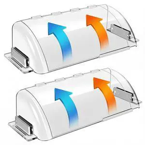 2-Pack Magnetic AC Air Vent Deflectors, Adjustable 9"-15.5" | Thick adjustable vent redirectors with strong large magnets fit 9"-15.5" floor, wall and ceiling registers for AC and heat 2-Pack Magnetic AC Air Vent Deflectors, Adjustable 9"-15.5" | Thick adjustable vent redirectors with strong large magnets fit 9"-15.5" floor, wall and ceiling registers for AC and heat